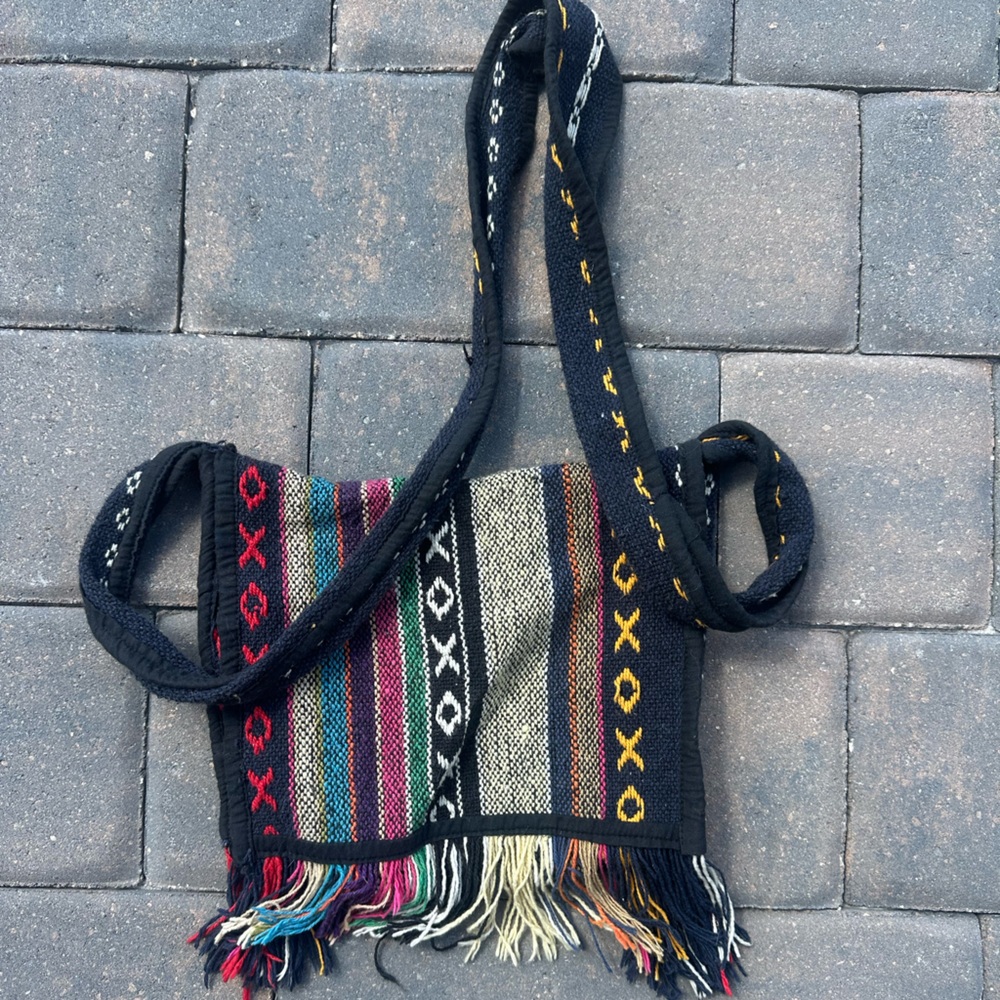 Colorful Woven Crossbody Bag